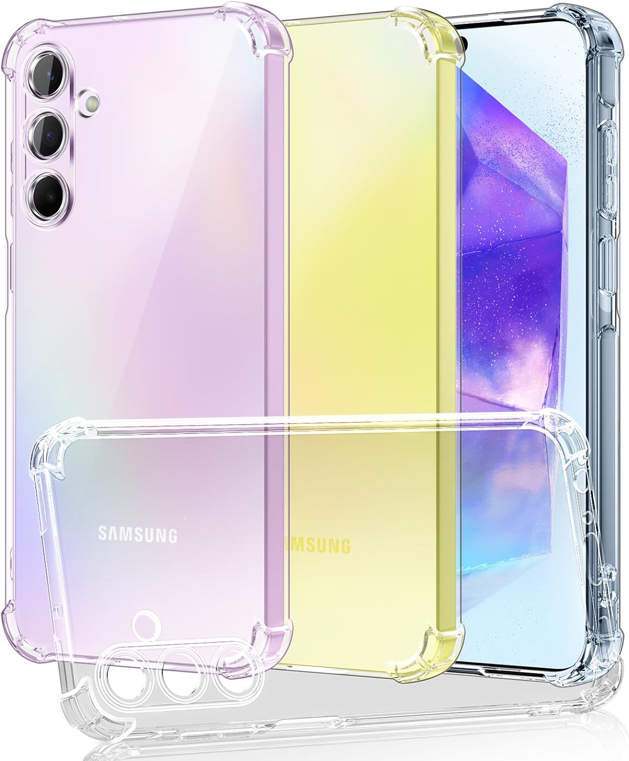 Samsung Galaxy A55 5G Case Clear Silicone Shockproof Gel Phone Cover