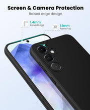 Samsung Galaxy A55 5G Case Black Gel Phone Cover & Screen Protector