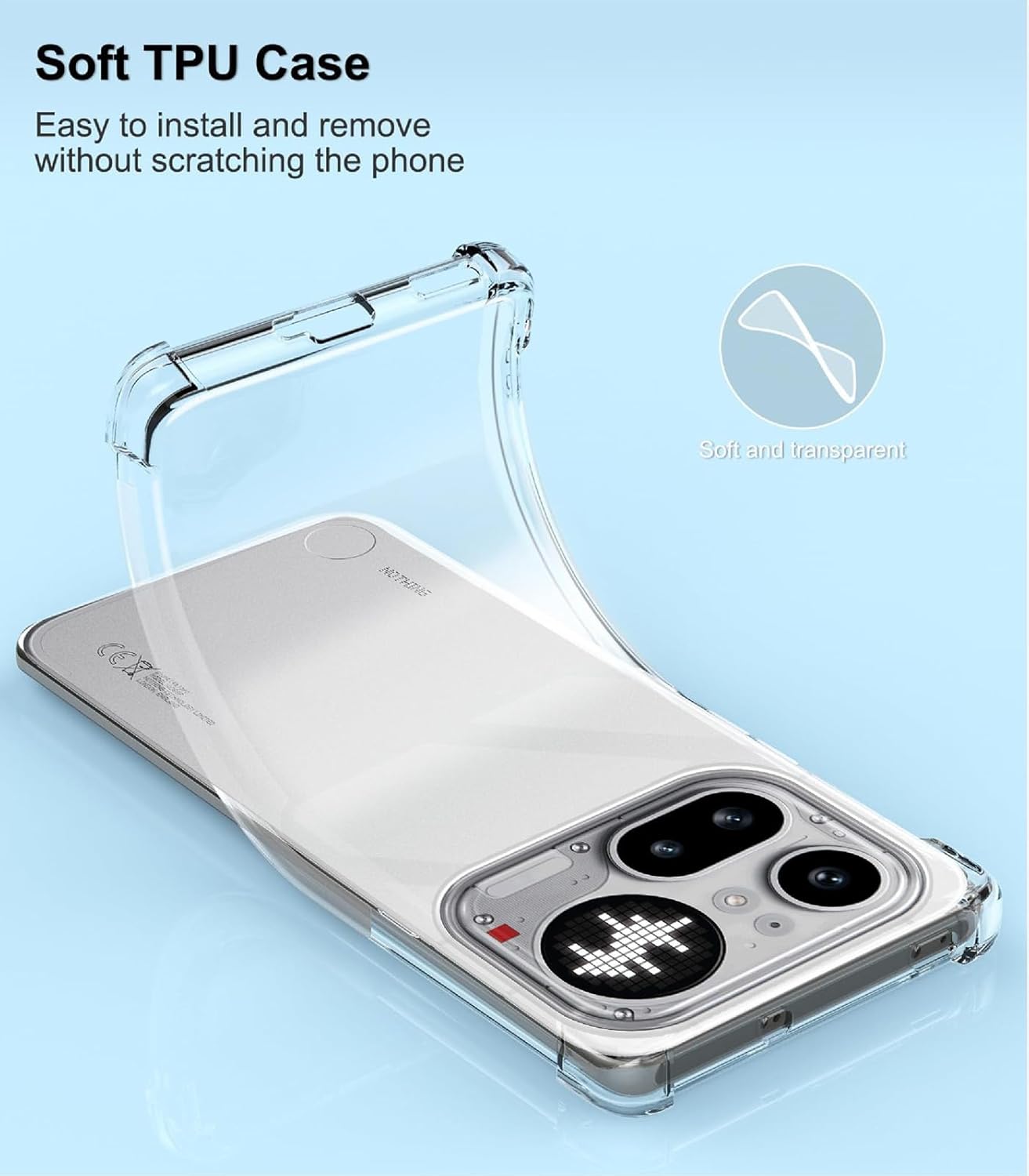 Nothing Phone (4a) Pro Case Clear Silicone Shockproof Gel Phone Cover
