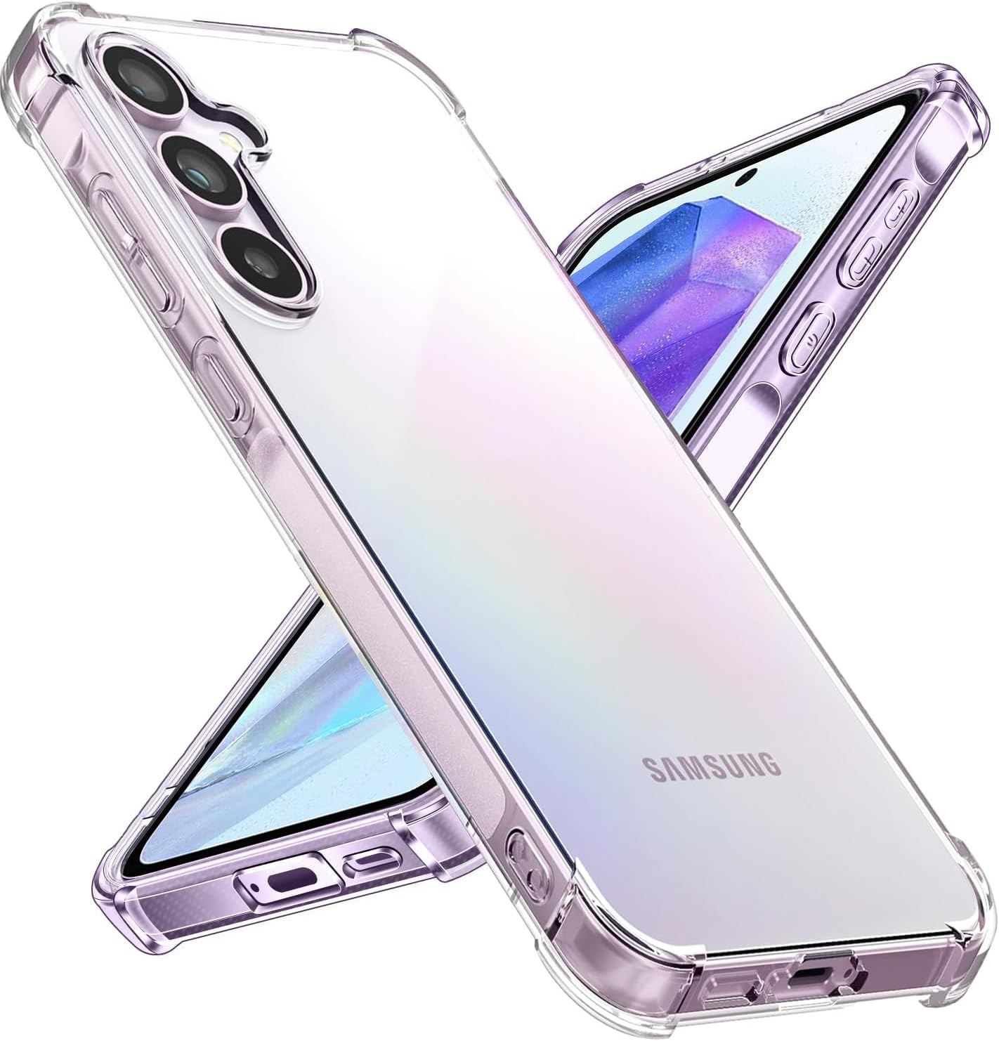 Samsung Galaxy A55 5G Case Clear Silicone Shockproof Gel Phone Cover