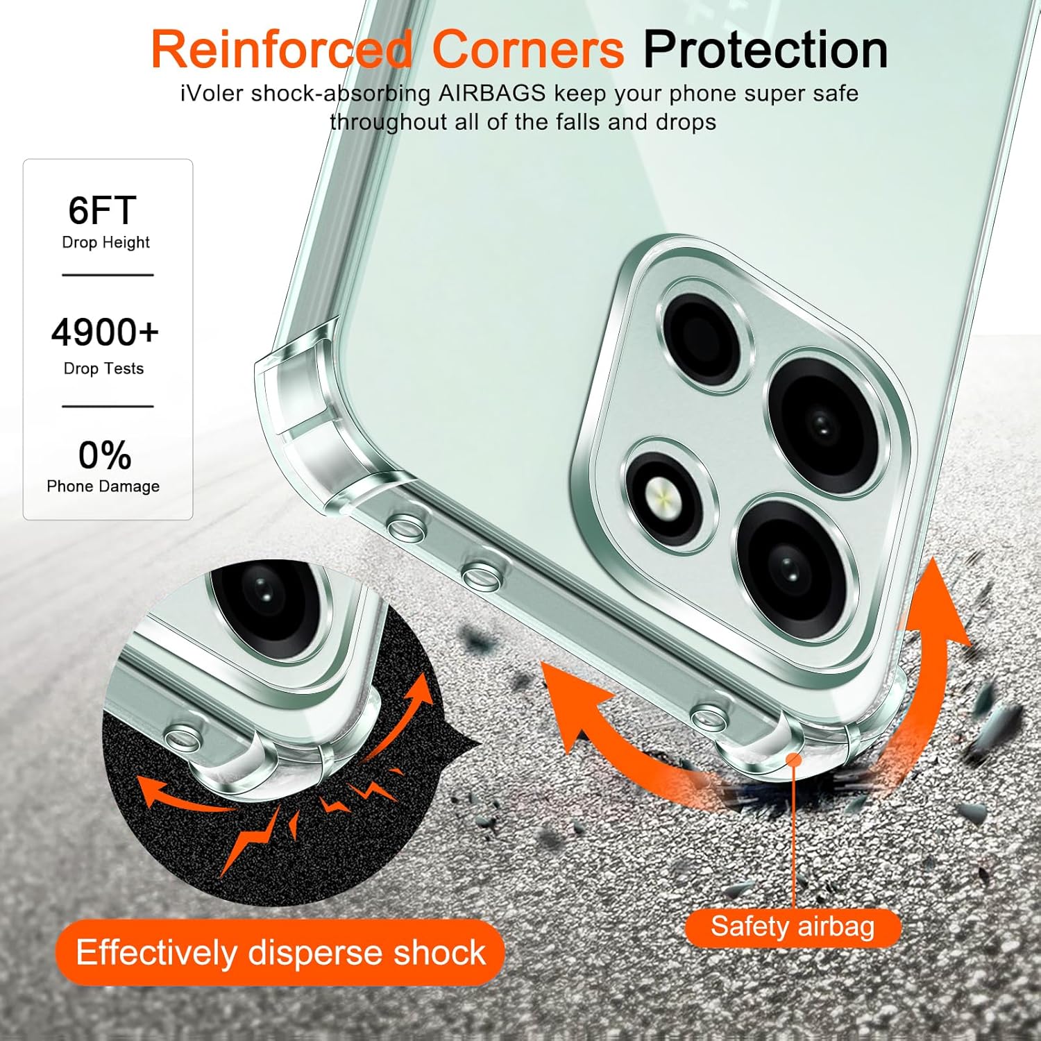OnePlus Nord 6 Case Clear Silicone Shockproof Gel Phone Cover