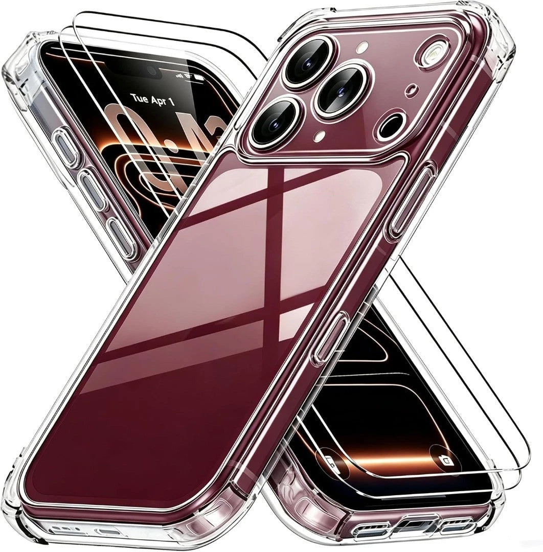 Apple iPhone 18 Pro/ iPhone 18 Pro Max Case Clear Phone Cover & Screen Protector