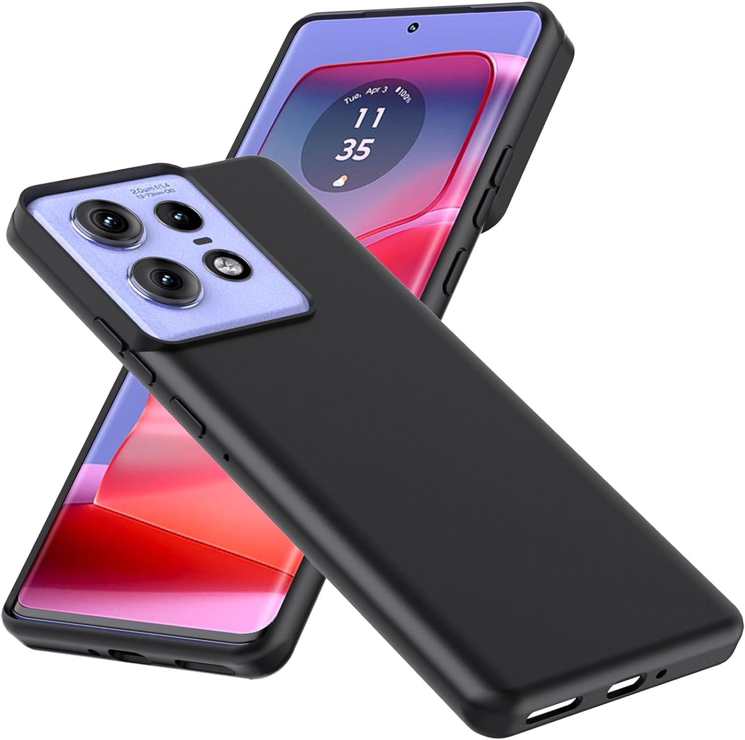 Motorola Edge 50 Pro Case Matte Soft Black Gel Phone
