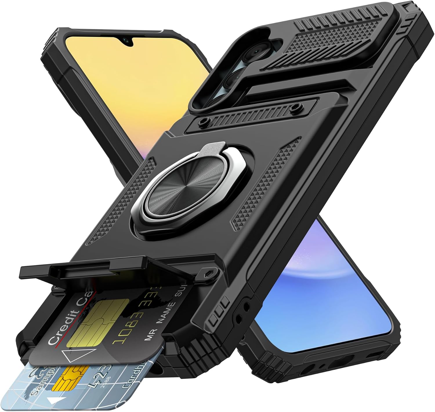 Samsung Galaxy A56 5G Case Shockproof Ring Stand Phone Cover Card Slot Holder