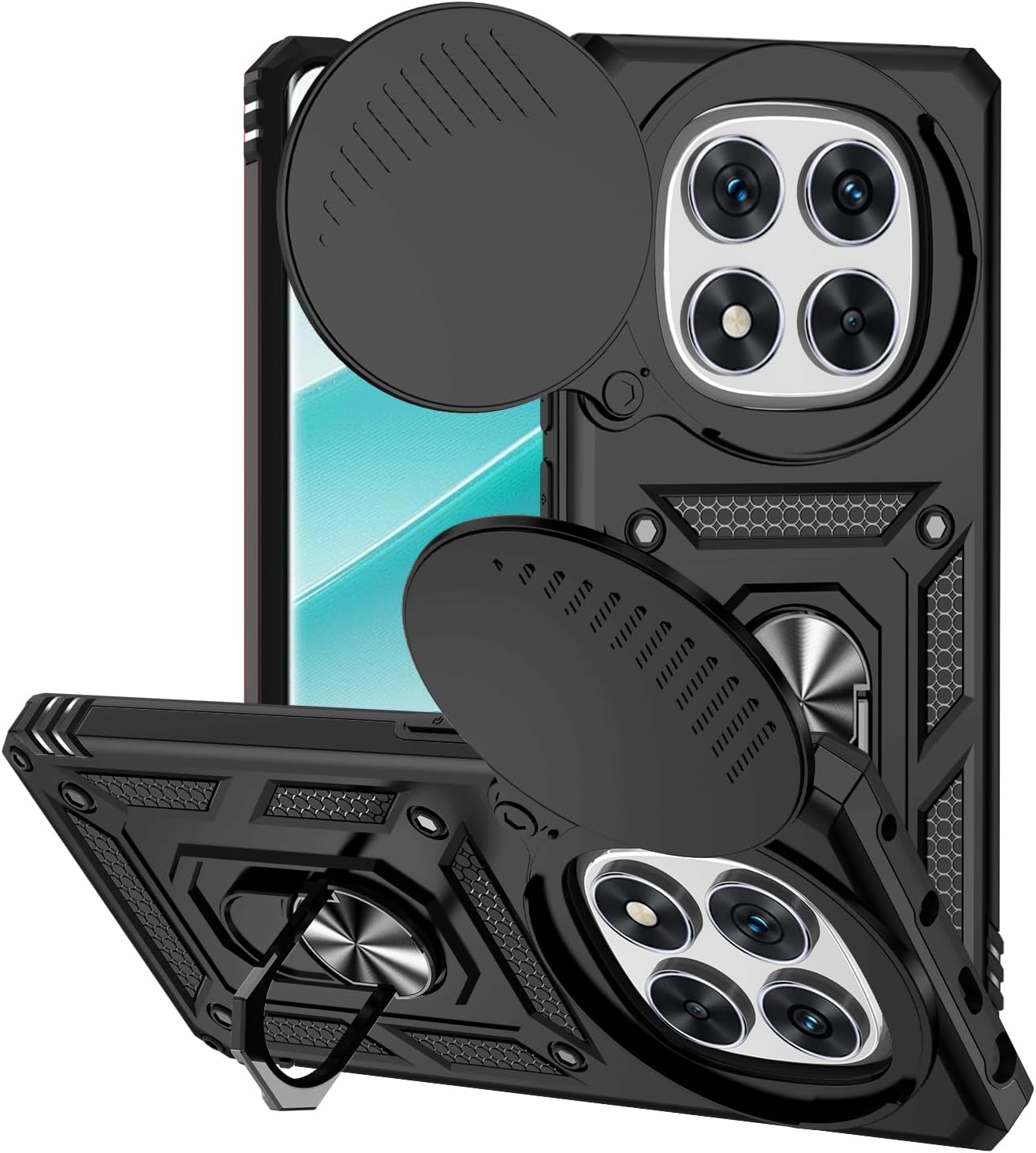 Xiaomi Redmi Note 14 Pro+ 5G Case Shockproof Ring Stand Phone Camera Lens Cover