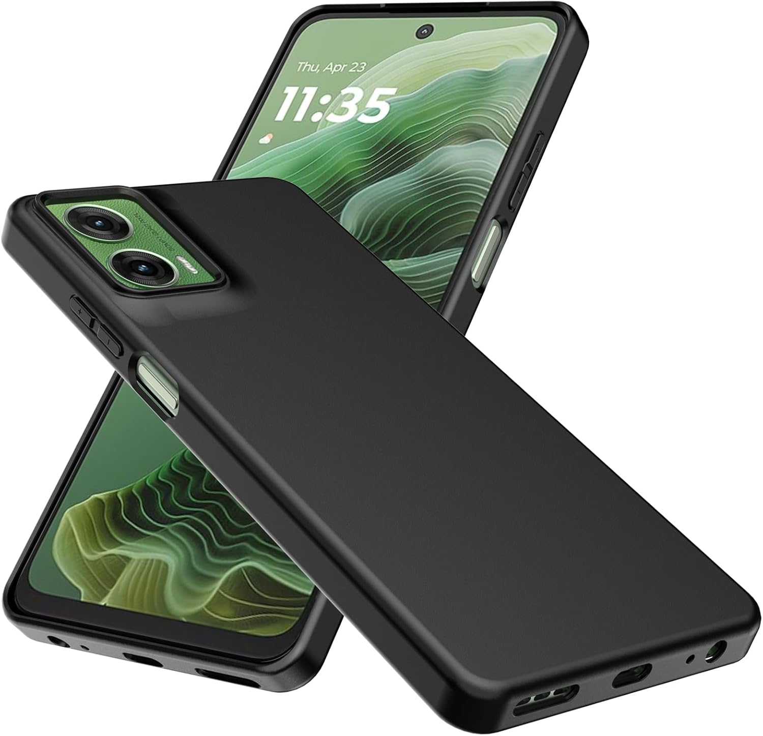 Motorola Moto G35 Case Matte Soft Black Gel Phone