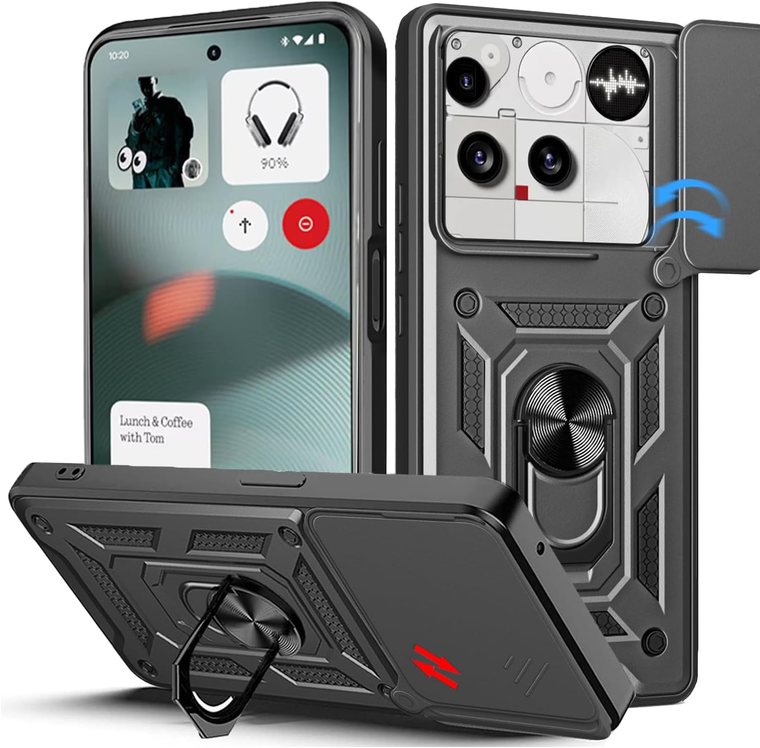 Nothing Phone (3) Case Shockproof Ring Stand Phone Cover