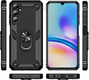 Samsung Galaxy A05s Case Shockproof Ring Stand Phone Cover + Screen Protector