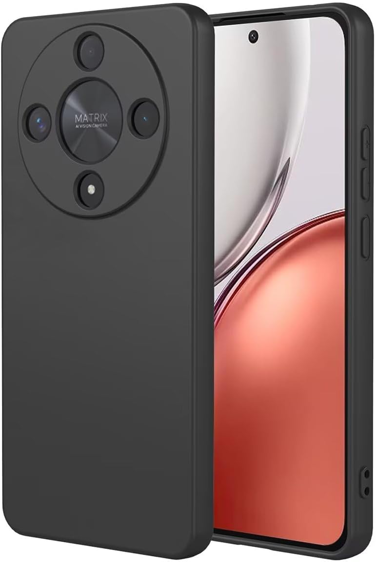 Honor Magic 8 Lite Pro Case Black Gel Phone Cover & Screen Protector