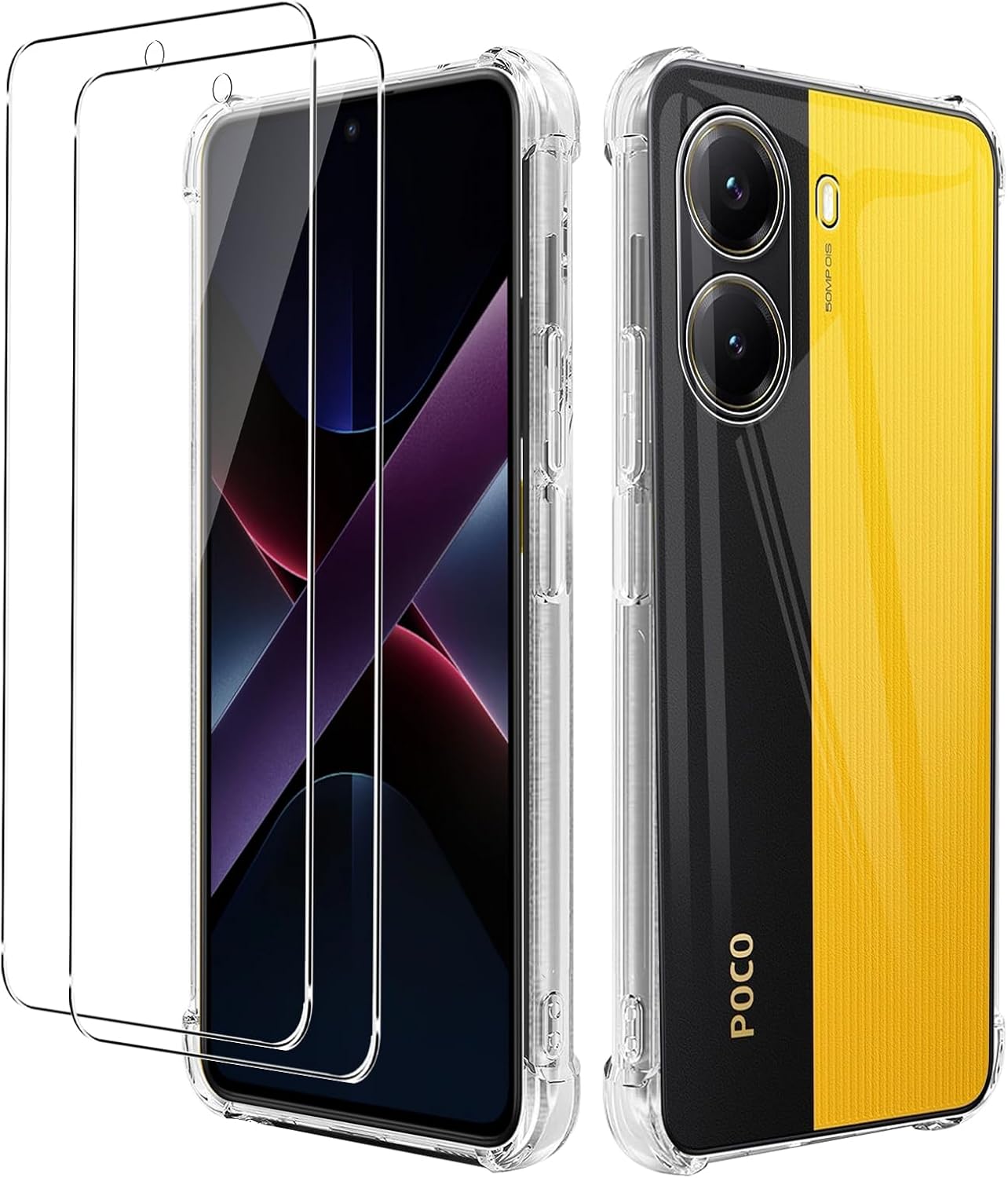 Xiaomi Poco X7 Pro Case Clear Phone Cover & Screen Protector