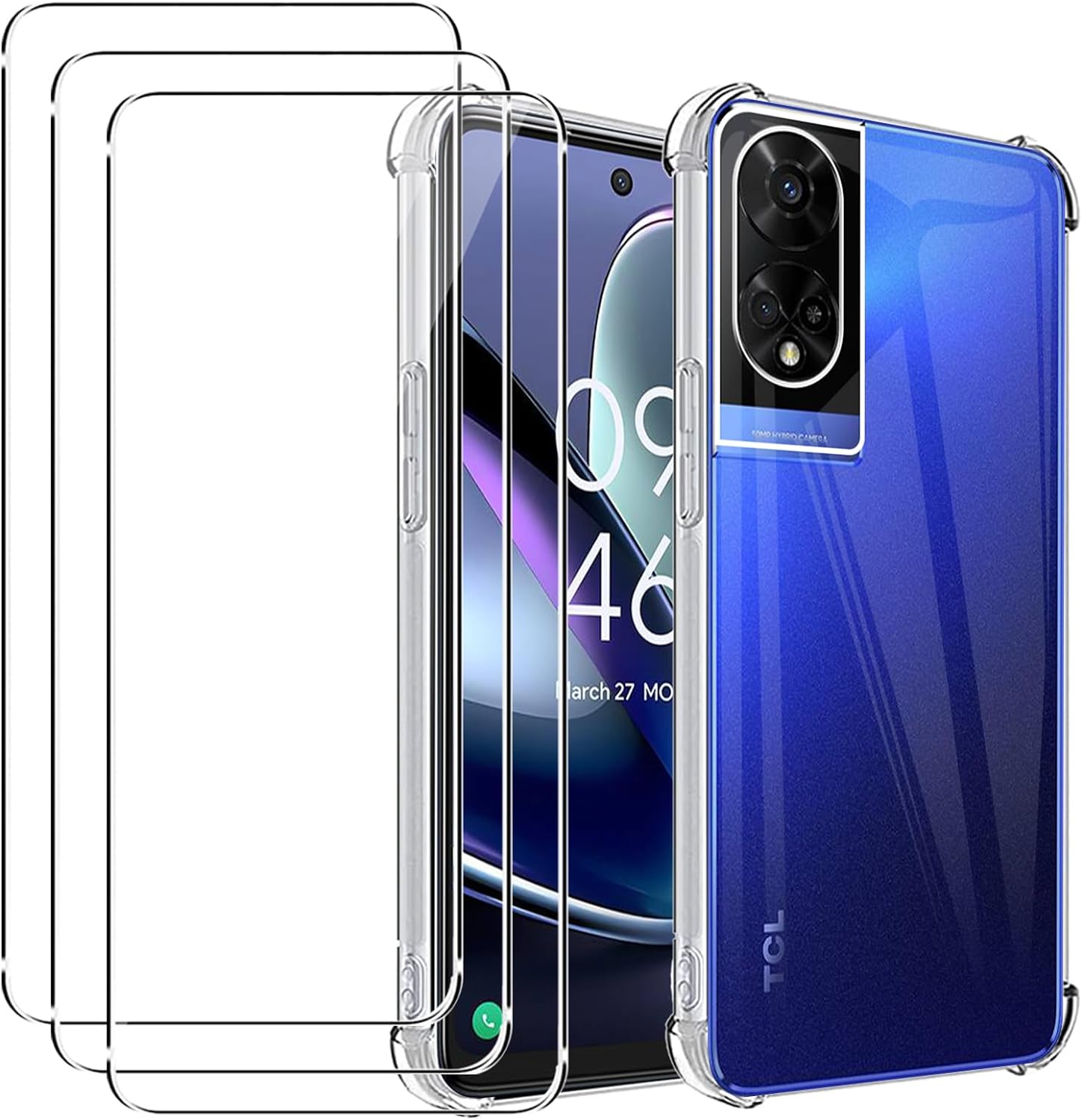 TCL 50 5G Case Clear Phone Cover & Screen Protector