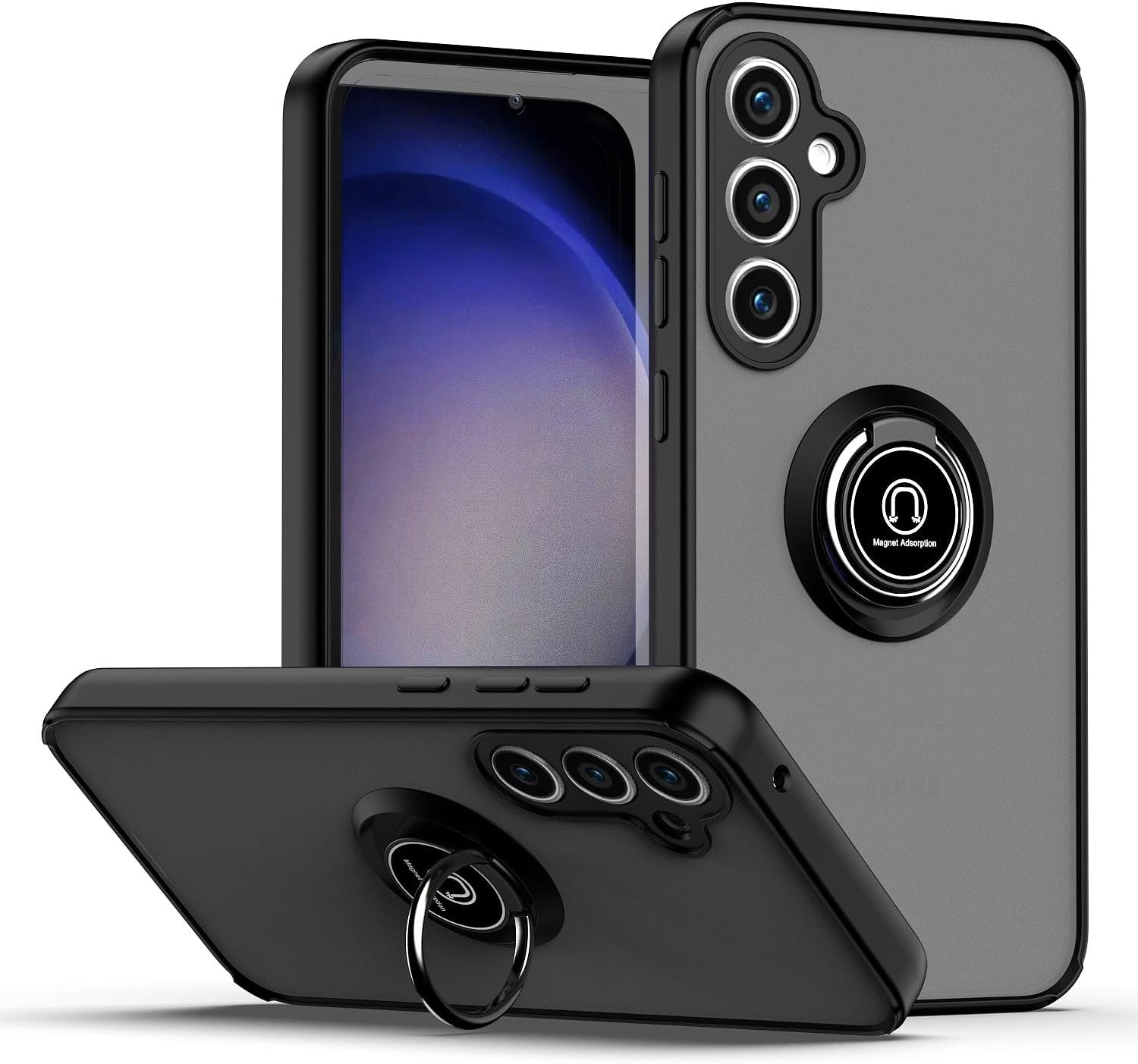 Samsung Galaxy A55 5G Case Kickstand Shockproof Cover Heavy Duty & Screen Protector