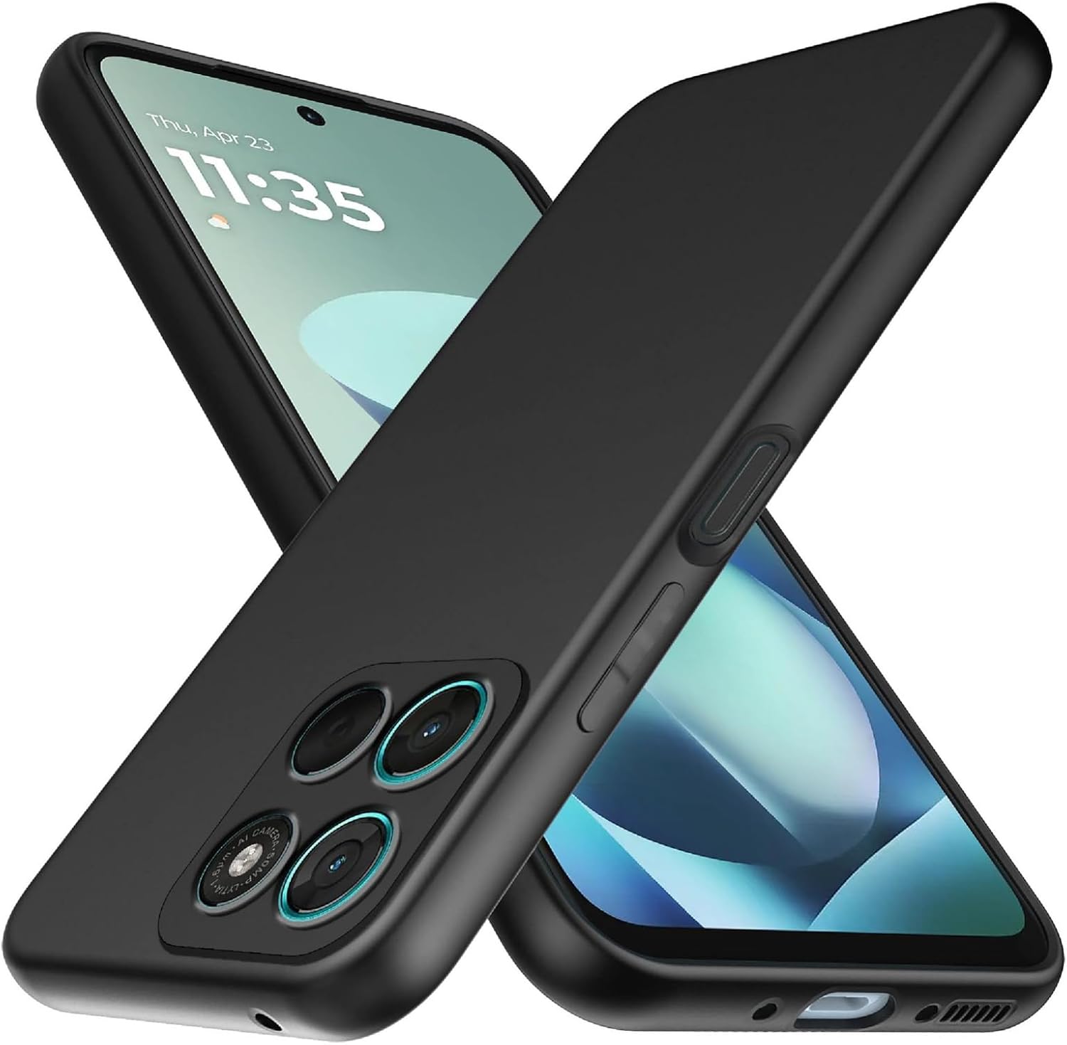 Motorola Moto G57 / G57 Power Case Matte Soft Black Gel Phone