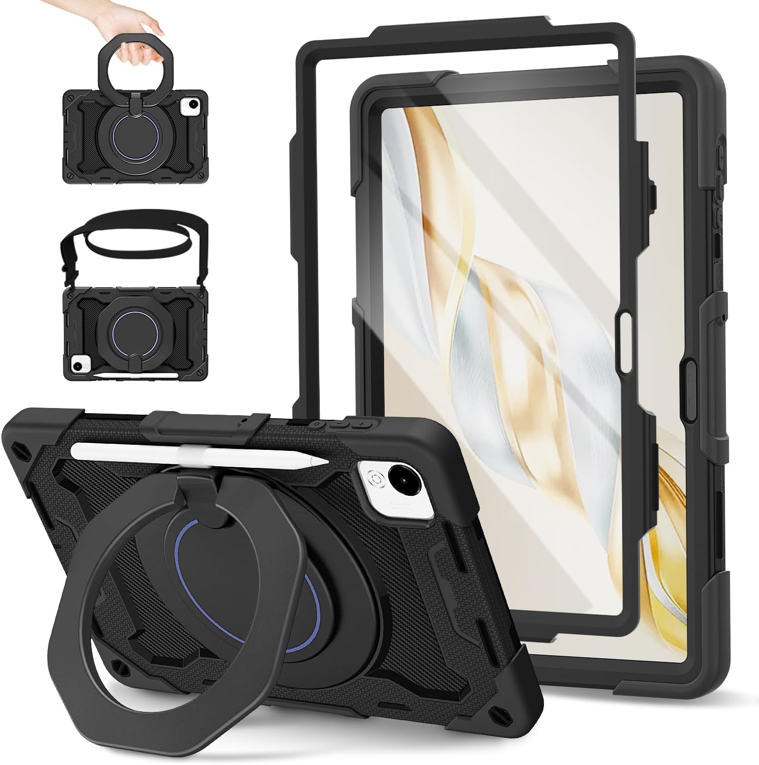 Honor Pad X9a Case 11.5 Inch Shockproof Rugged Protective Case Rotating Kickstand Tablet Cover