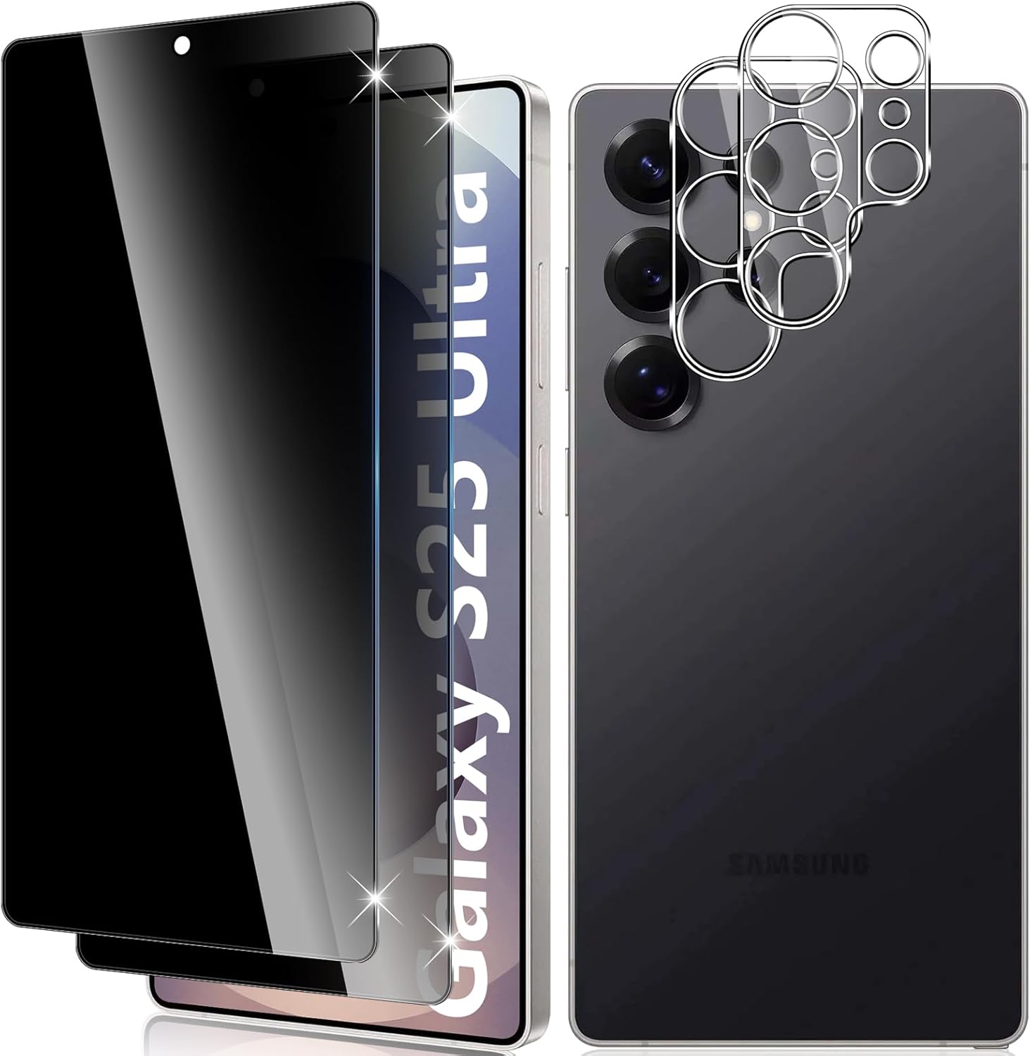 Samsung Galaxy S25 / S25 / Plus / S25 Ultra  Screen Protector Privacy Anti-Spy + Camera