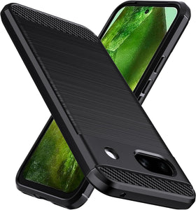 Google Pixel 8a Case Carbon Fibre Phone Cover + Screen Protector