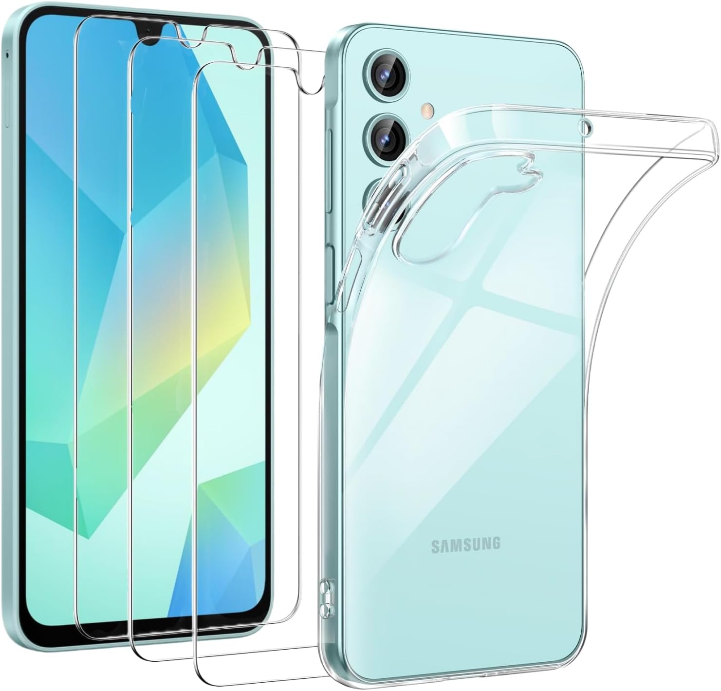Samsung Galaxy A16 4G/5G Case Clear Phone Cover & Screen Protector