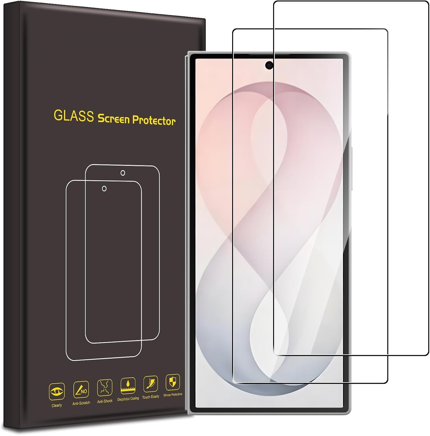 Samsung Galaxy Z Fold 8 Ultra Screen Protector Glass 2 Pack
