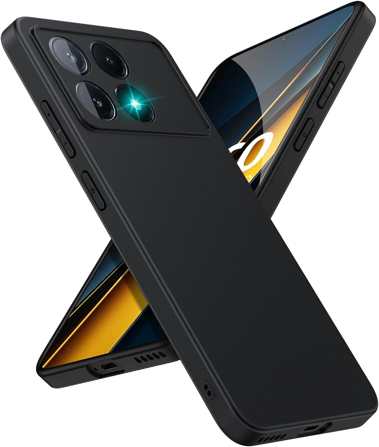 Xiaomi Poco X6 Pro 5G Case Black Gel Phone Cover & Screen Protector