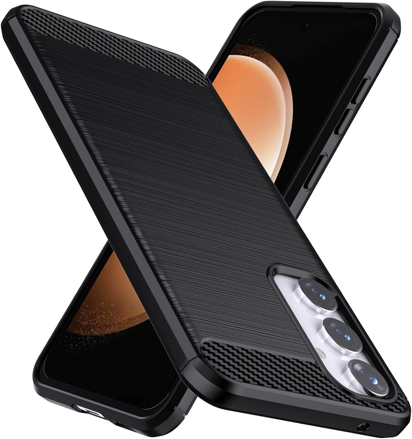 Samsung Galaxy S23 FE Case Carbon Fibre Phone Cover & Screen Protector