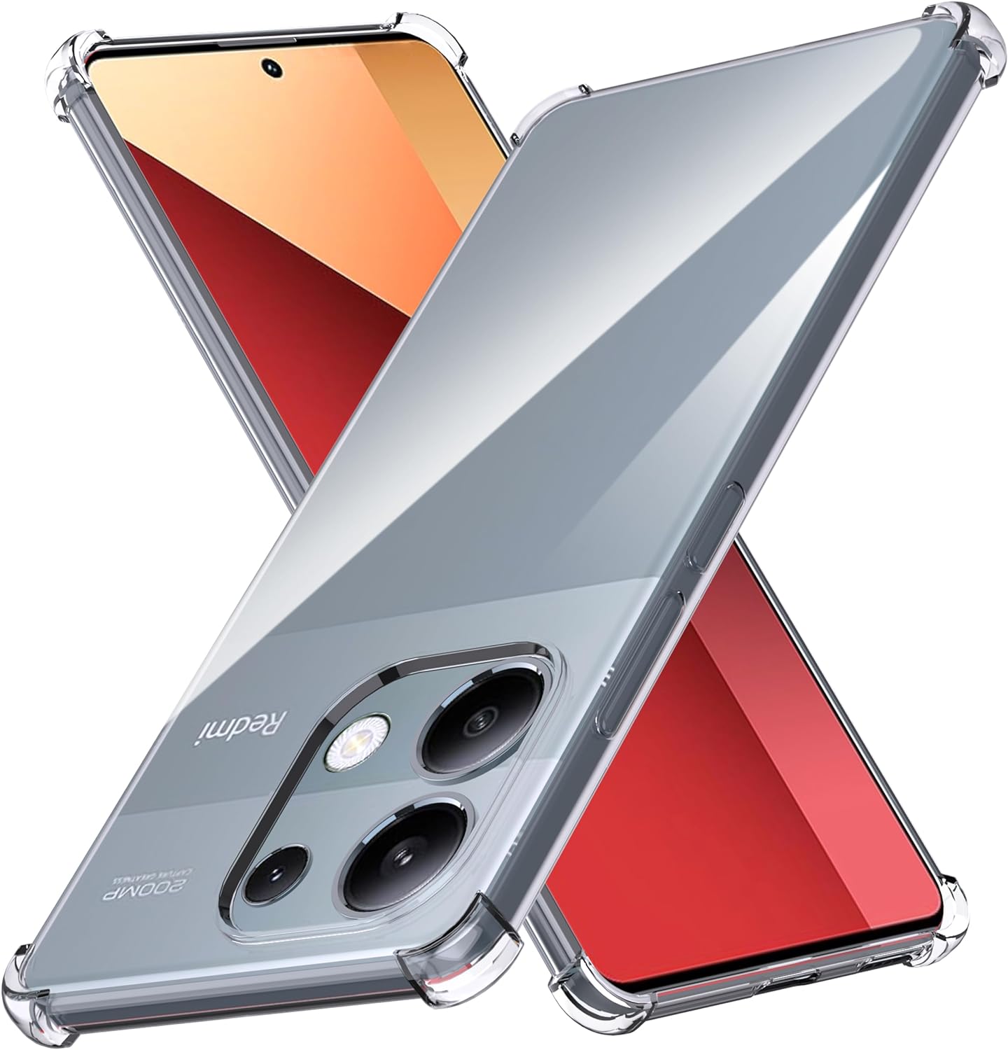 Xiaomi Redmi Note 13 Pro 4G Case Clear Silicone Shockproof Gel Phone Cover