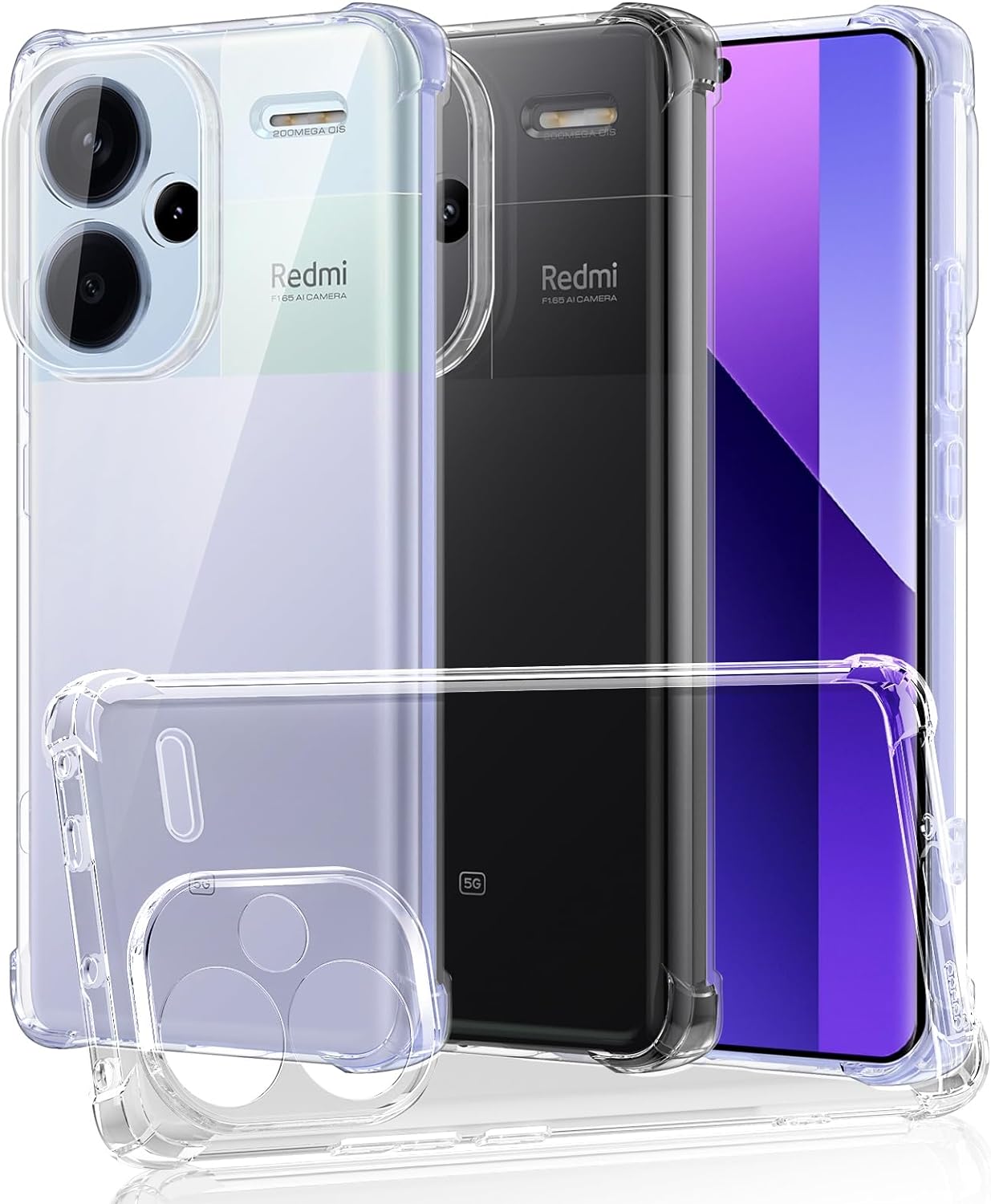 Xiaomi Redmi Note 13 Pro+ Plus Case Clear Silicone Shockproof Gel Phone Cover