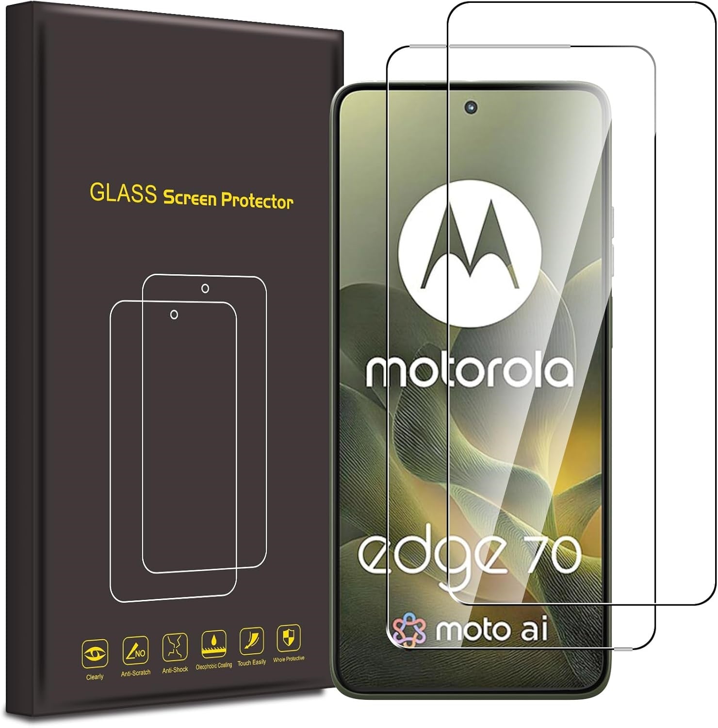 Motorola Edge 70 Screen Protector Glass [2 Pack]