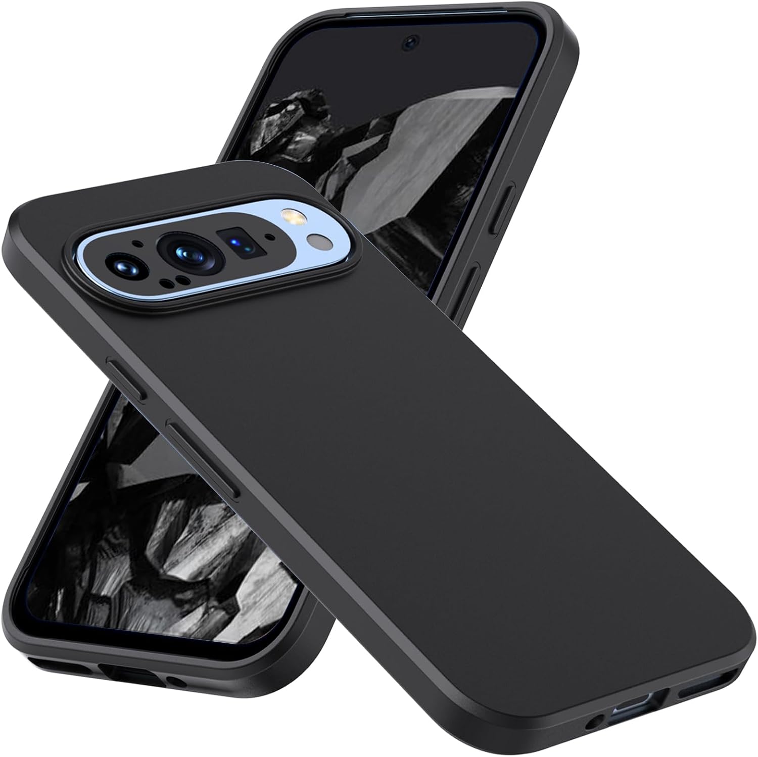 Google Pixel 9 / 9 Pro / XL Case Matte Soft Black Gel Phone