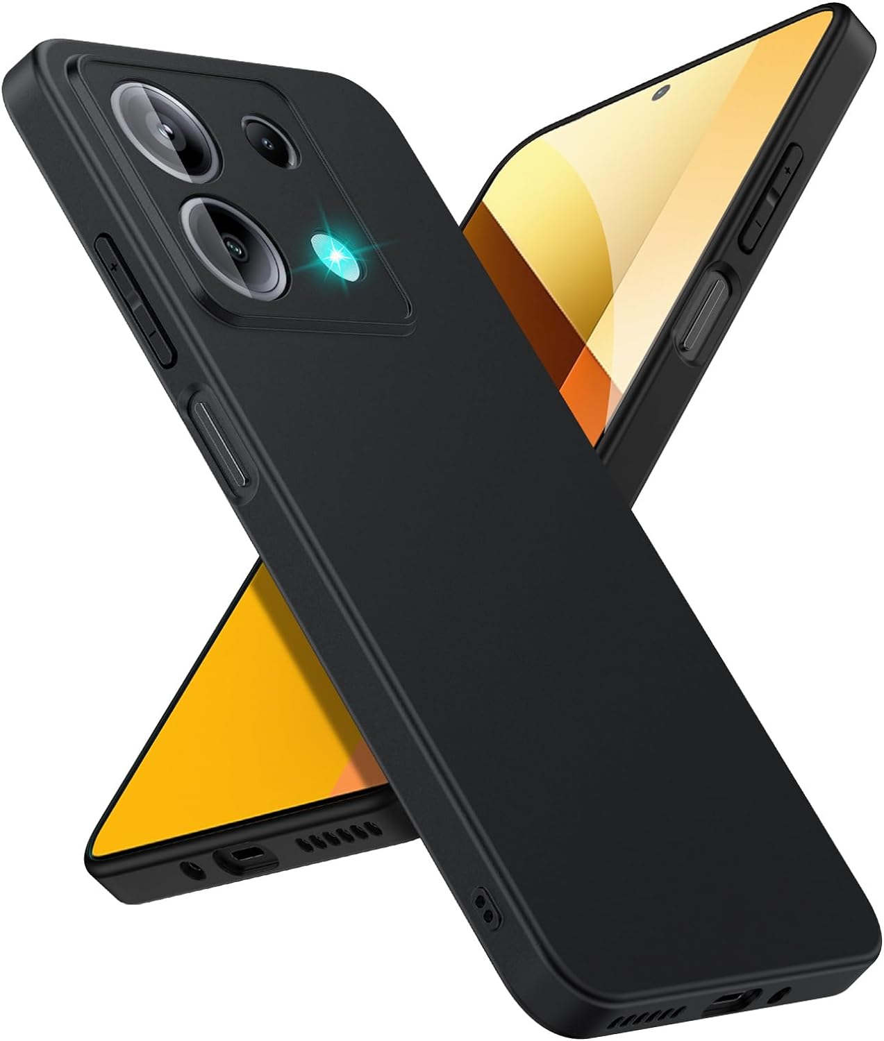 Xiaomi Redmi Note 13 5G Case Black Gel Phone Cover & Screen Protector