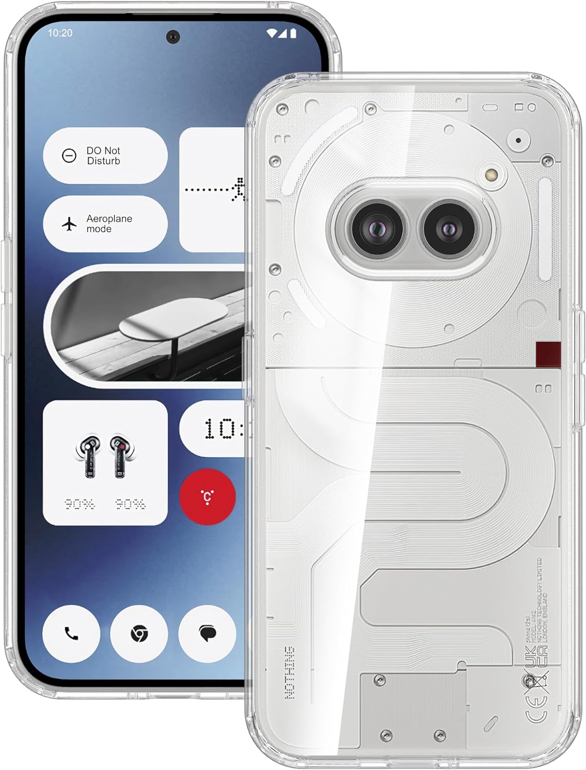 Nothing Phone 2a Case Clear Phone Cover & Screen Protector