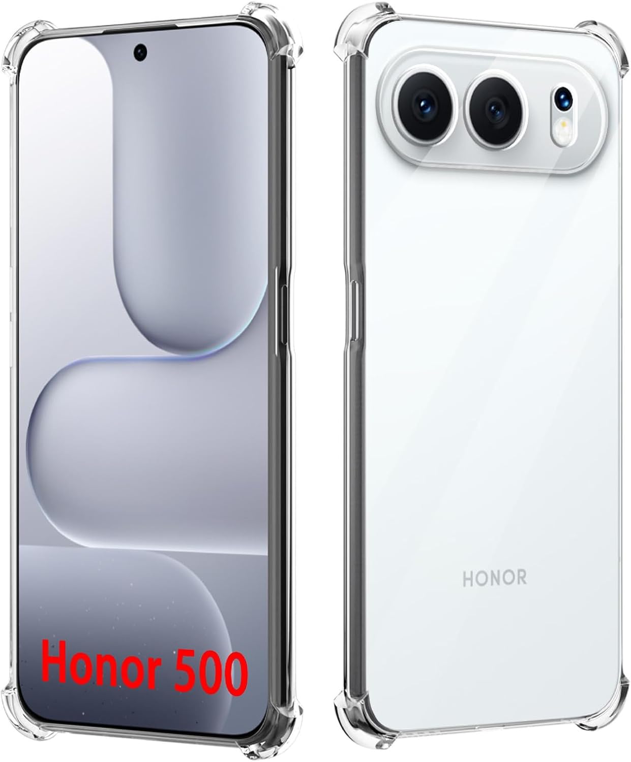 Honor 500 Case Clear Silicone Shockproof Gel Phone Cover