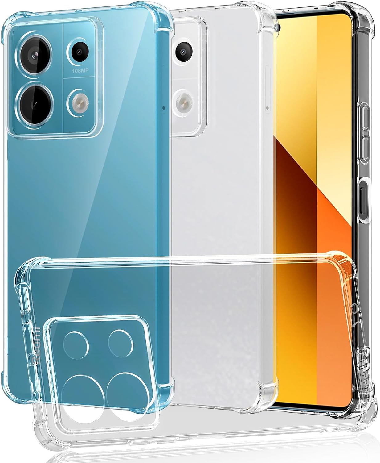 Xiaomi Redmi Note 13 Case Clear Silicone Shockproof Gel Phone Cover