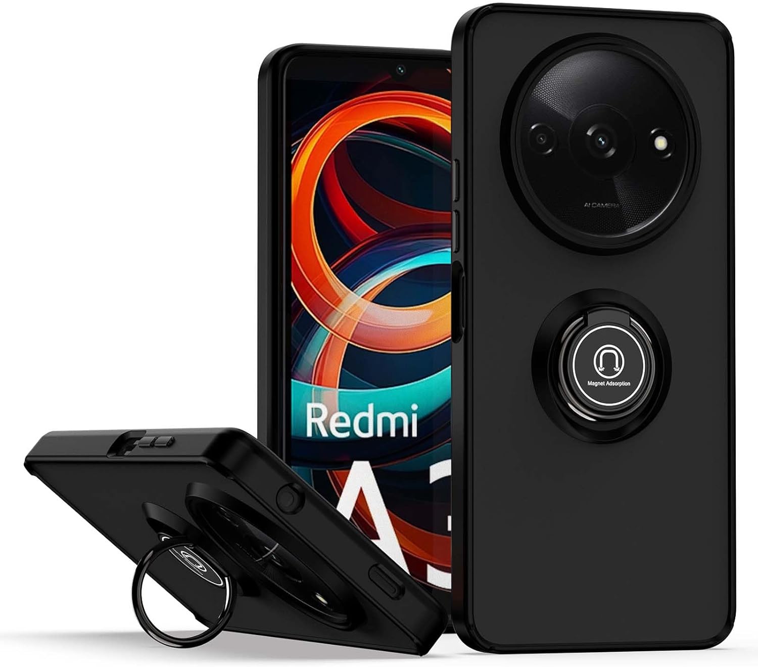 Xiaomi Redmi A3 Case Kickstand Shockproof Cover Heavy Duty