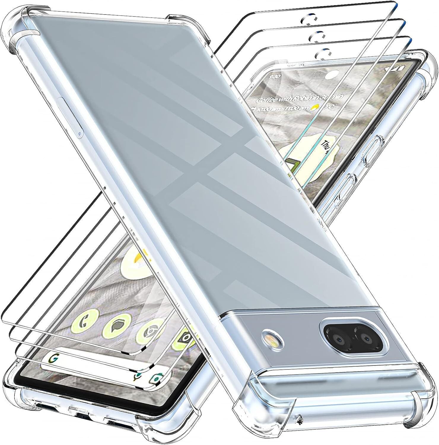 Google Pixel 8 / 8 pro Case Clear Phone Cover & Screen Protector