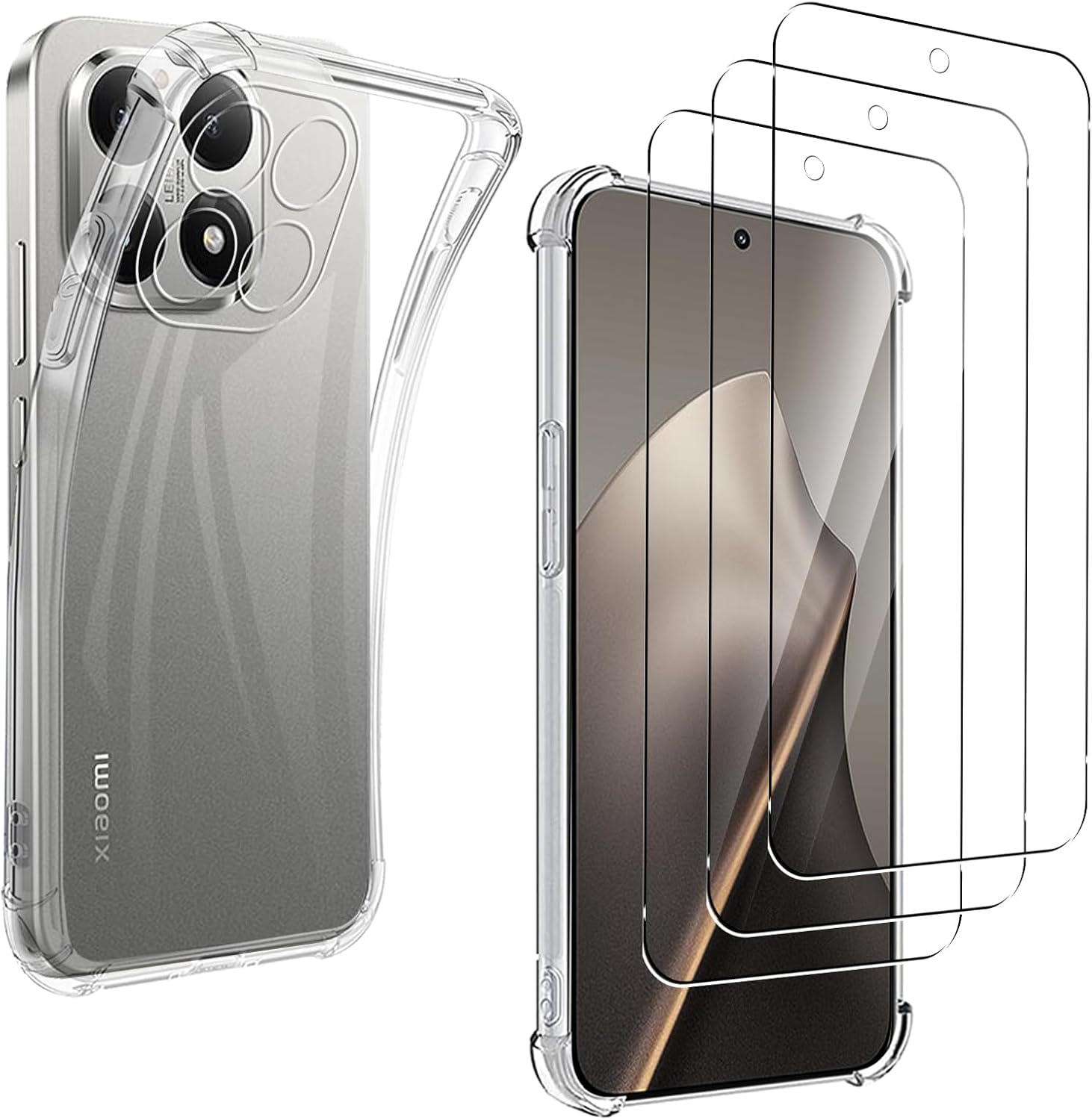 Xiaomi 15T /15T Pro Case Clear Phone Cover & Screen Protector