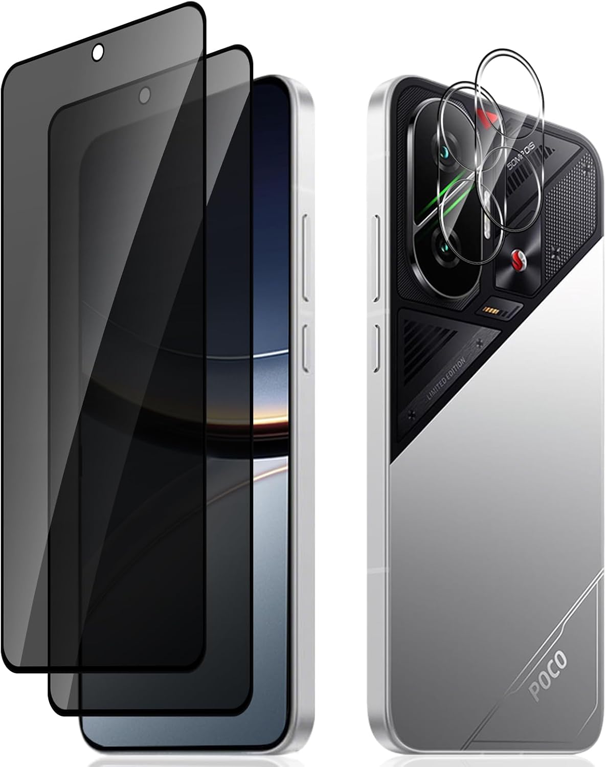 Xiaomi Poco F7 Screen Protector Privacy Anti-Spy + Camera Lens