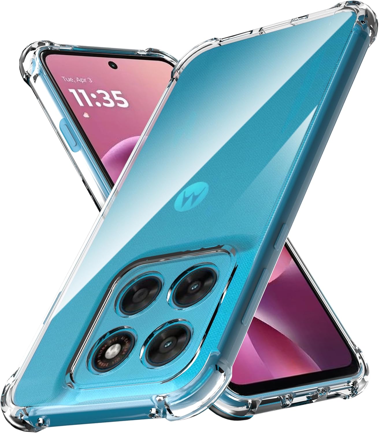 Motorola Moto G87 Case Clear Silicone Shockproof Gel Phone Cover