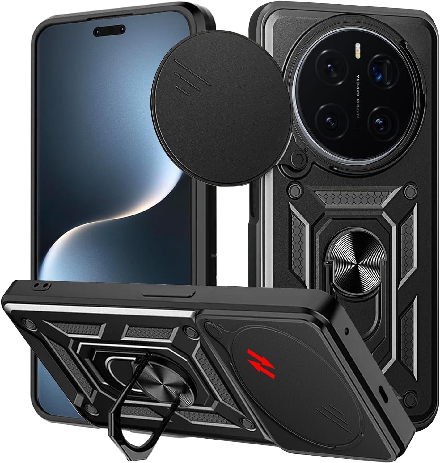 Honor Magic 7 Pro Case Shockproof Ring Stand Phone Camera Lens Cover
