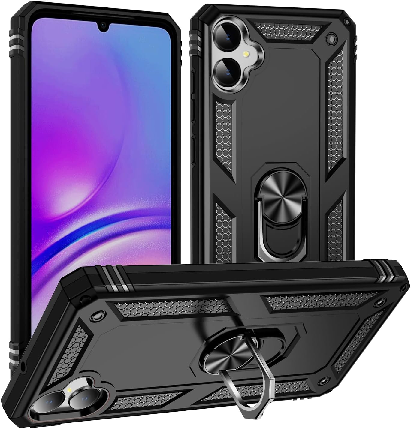 Samsung Galaxy A05 Case Shockproof Ring Stand Phone Cover