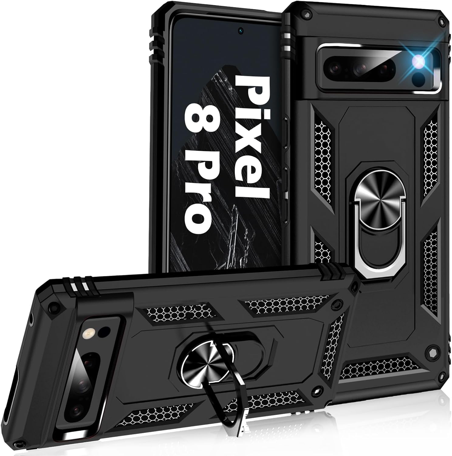 Google Pixel 8 / Pro Case Shockproof Ring Stand Phone Cover