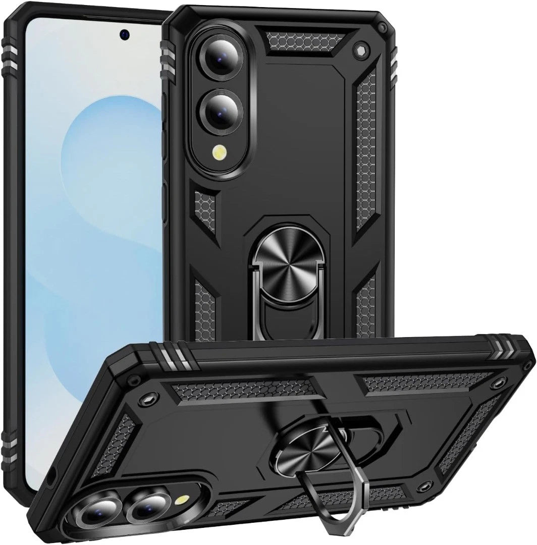Samsung Galaxy S25 Edge Case Shockproof Ring Phone Cover & Screen Protector
