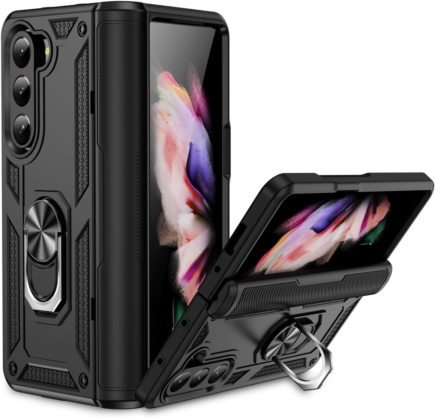 Samsung Galaxy Z Fold 7 Case Shockproof Ring Stand Phone Cover