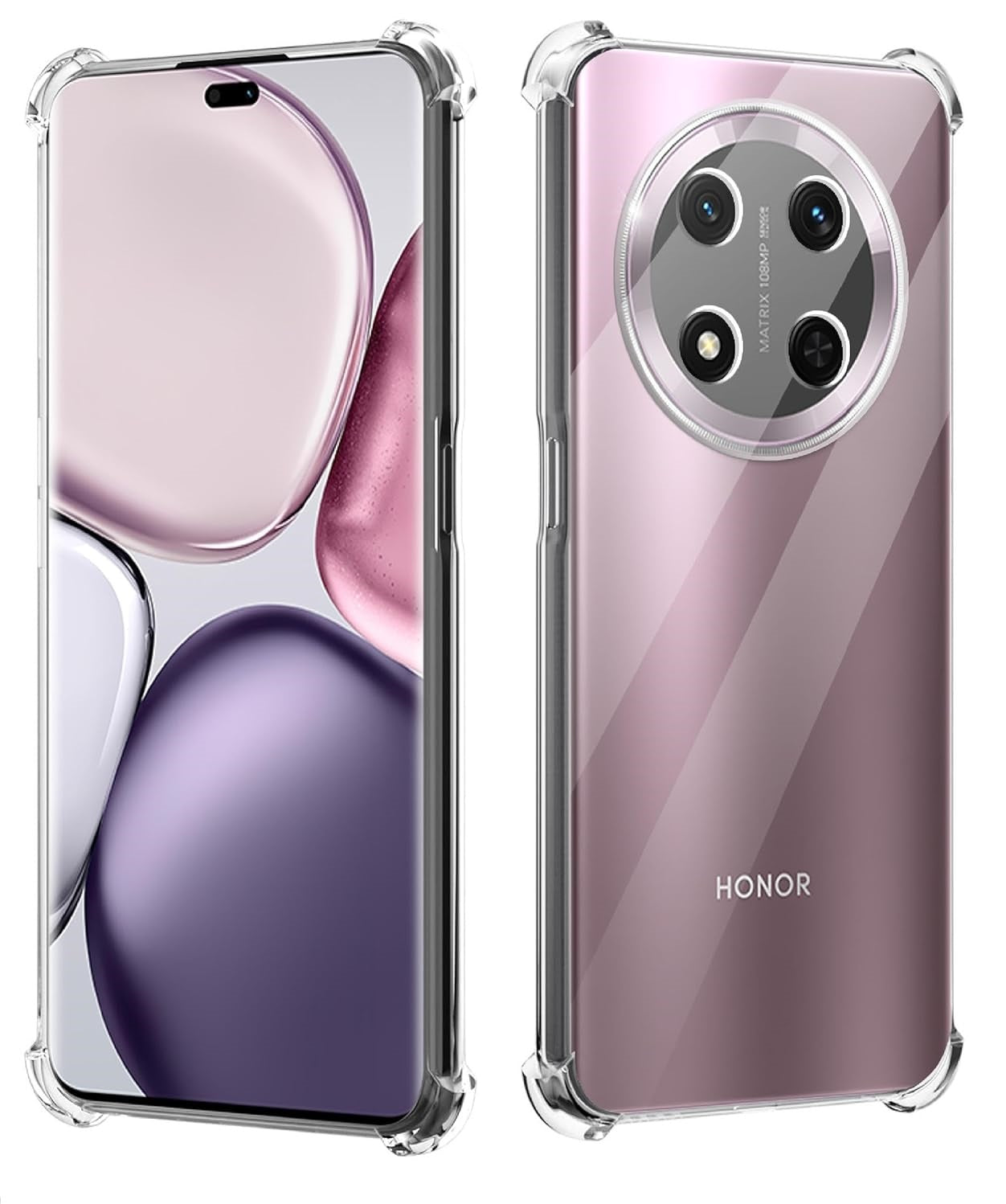 Honor Magic 7 Lite Case Clear Silicone Shockproof Gel Phone Cover