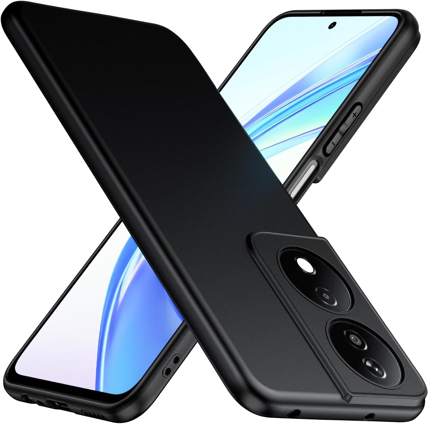 Honor X7b Case Black Gel Phone Cover & Screen Protector