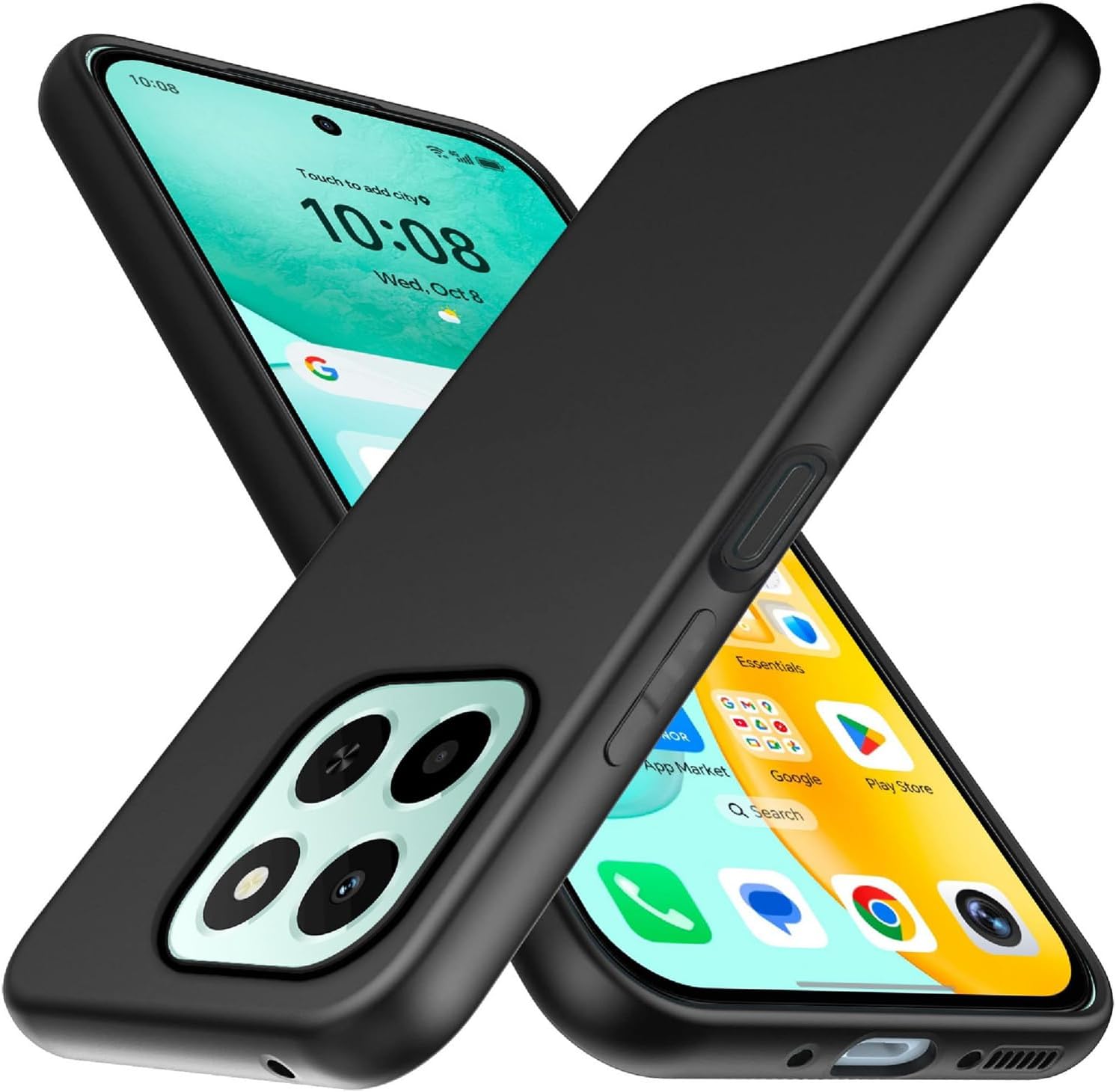 Honor X6c Case Matte Soft Black Gel Phone Cover