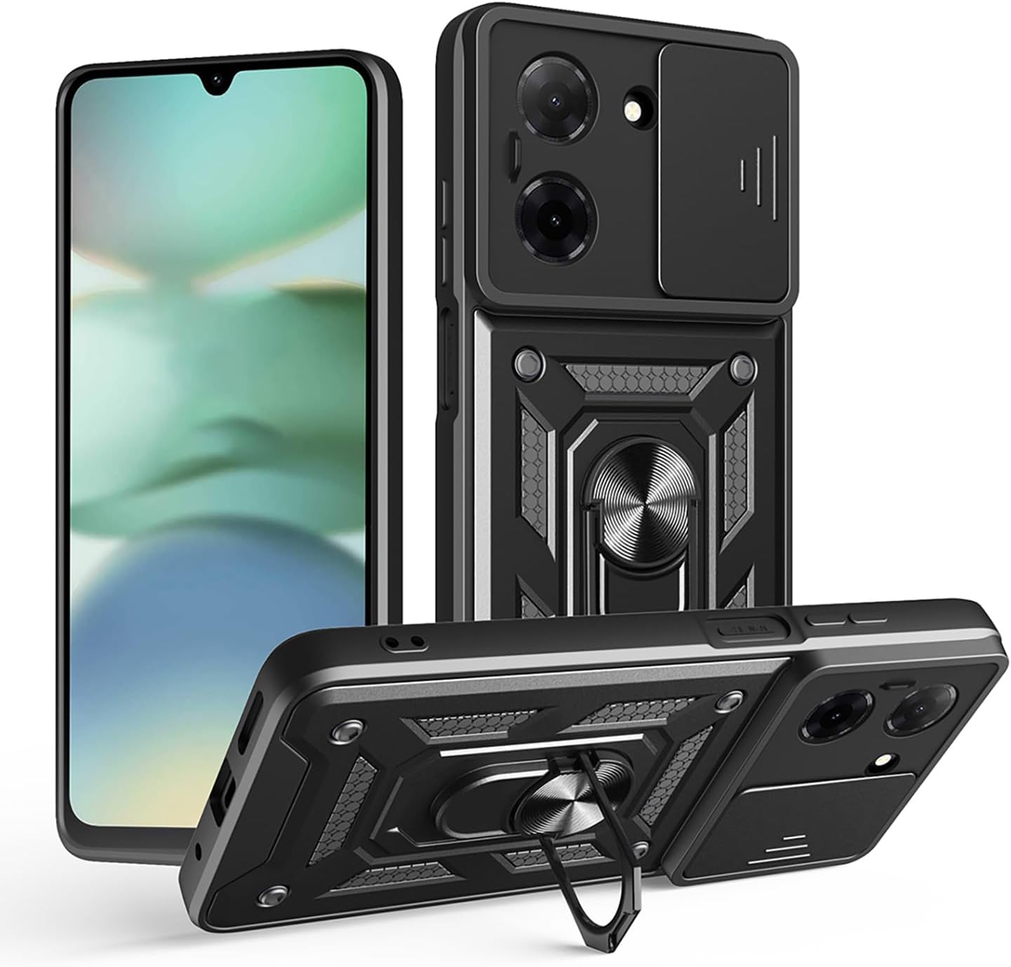 Xiaomi Redmi A5 4G Shockproof Ring Stand Phone Camera Lens Cover