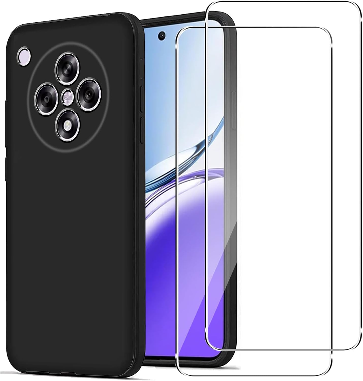 Oppo Find X8 Pro Case Black Gel Phone Cover & Screen Protector