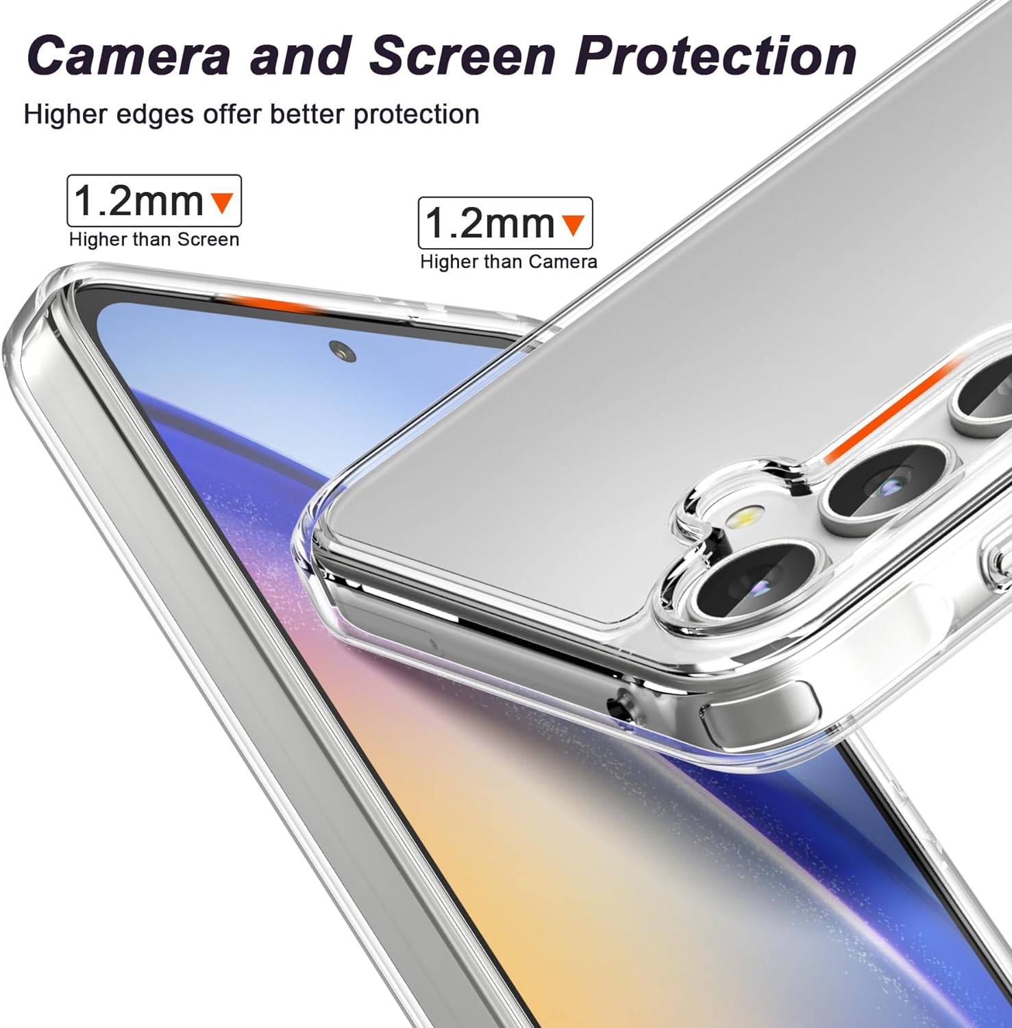 Samsung Galaxy A35 5G Case Clear Phone Cover & Screen Protector