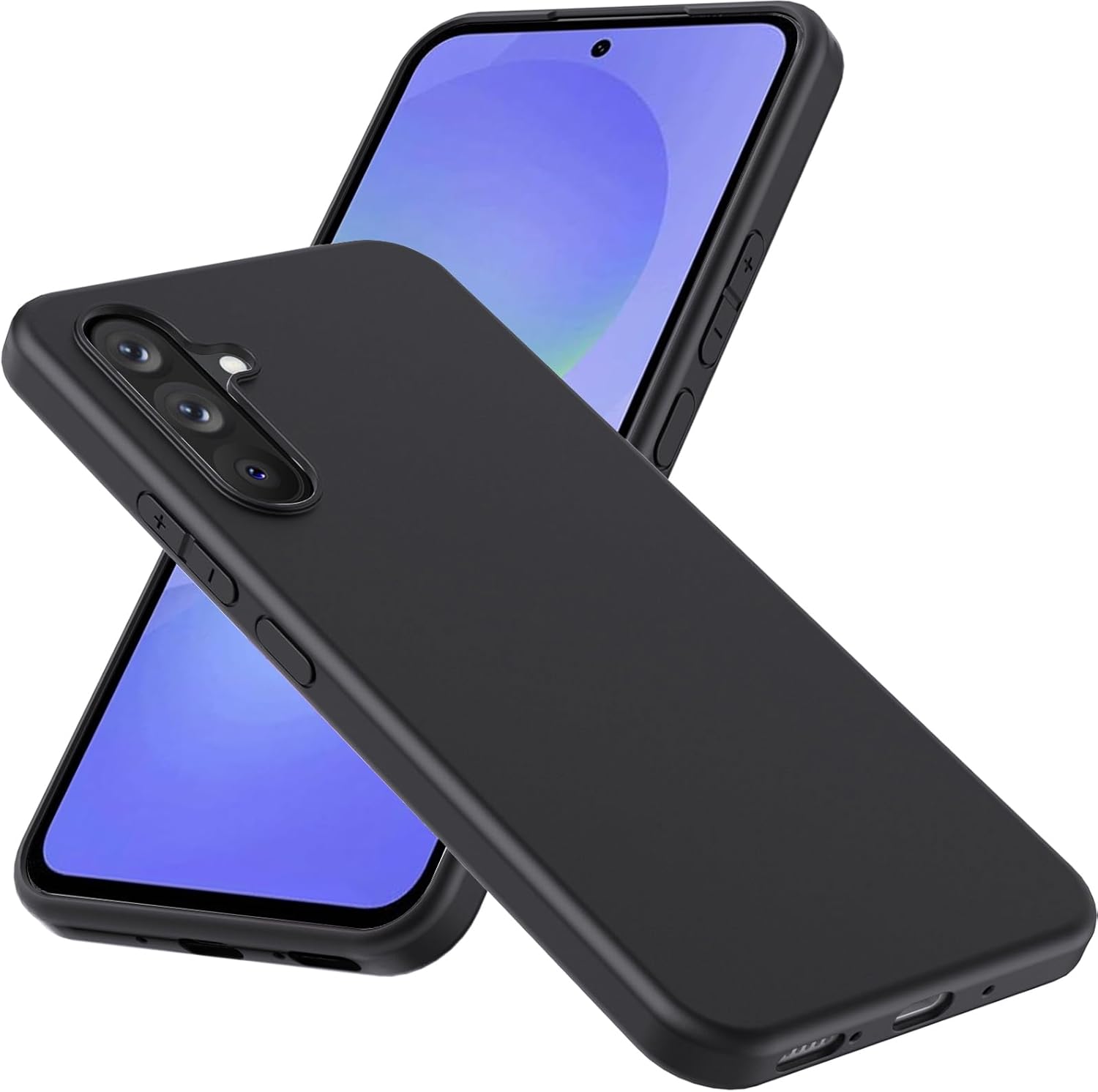 Samsung Galaxy A36 5G Case Black Gel Phone Cover & Screen Protector