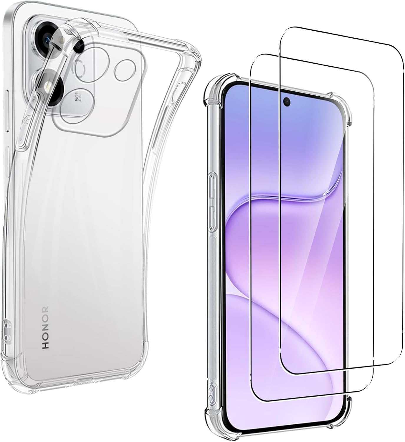 Honor 600 Smart Case Clear Phone Cover & Screen Protector